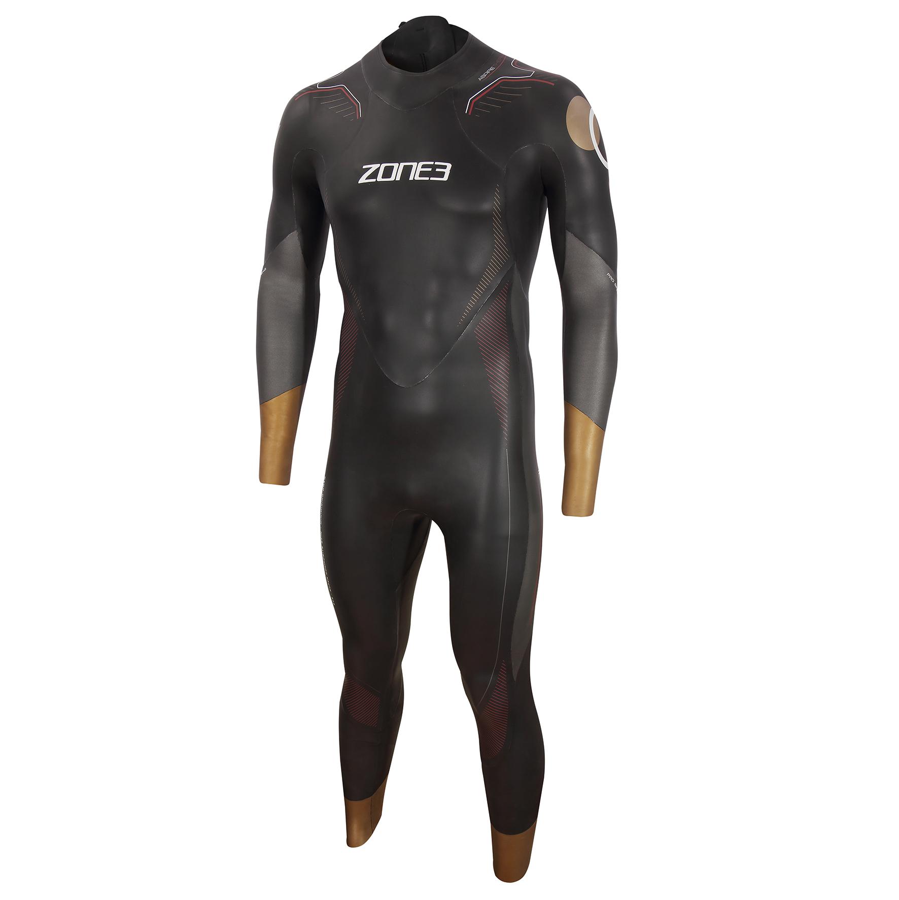 Zone3 Mens Thermal Aspire Wetsuit - Black/grey/gold/red