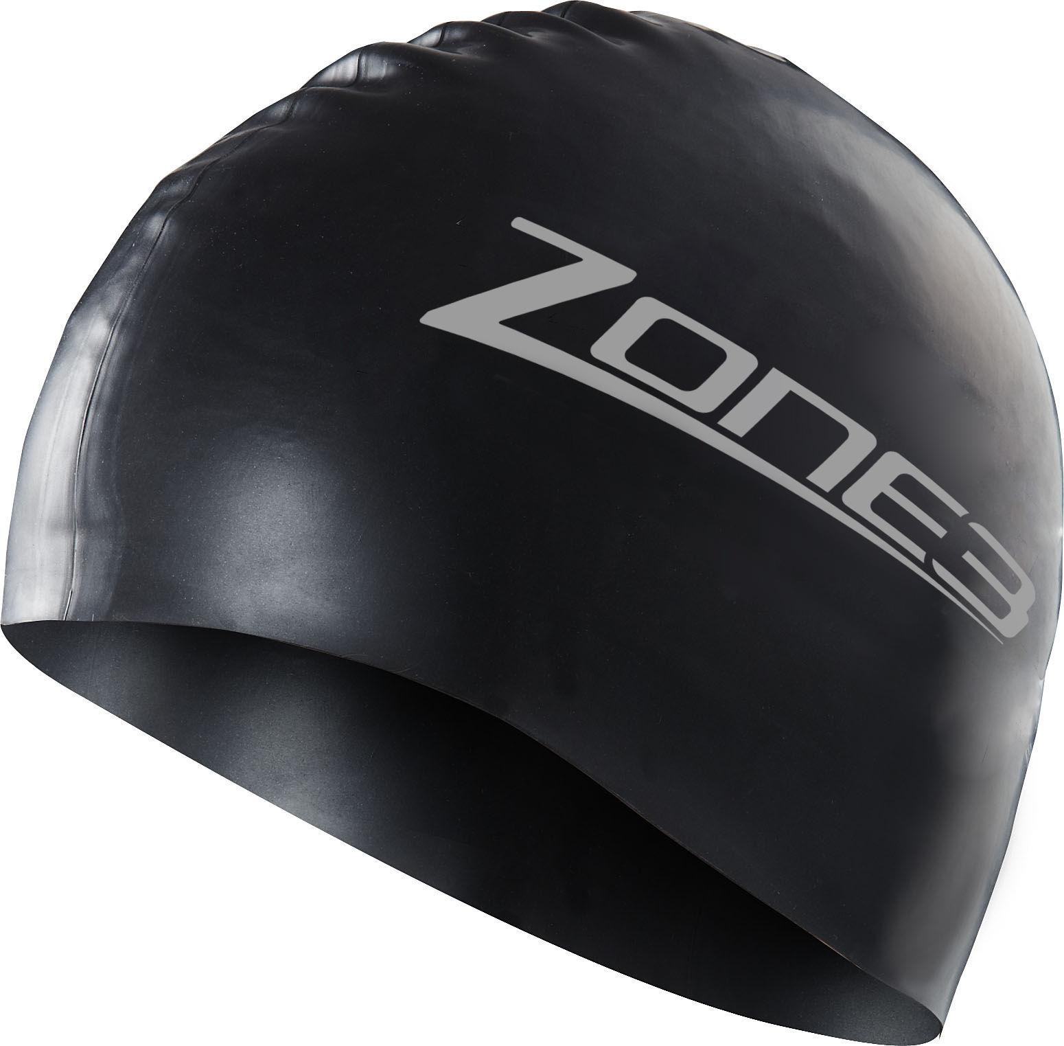Zone3 Silicone Swimming Cap - Black