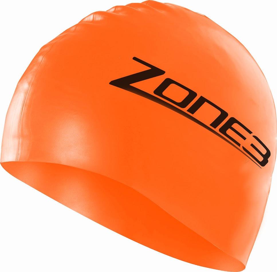 Zone3 Silicone Swimming Cap - Hi Viz Orange