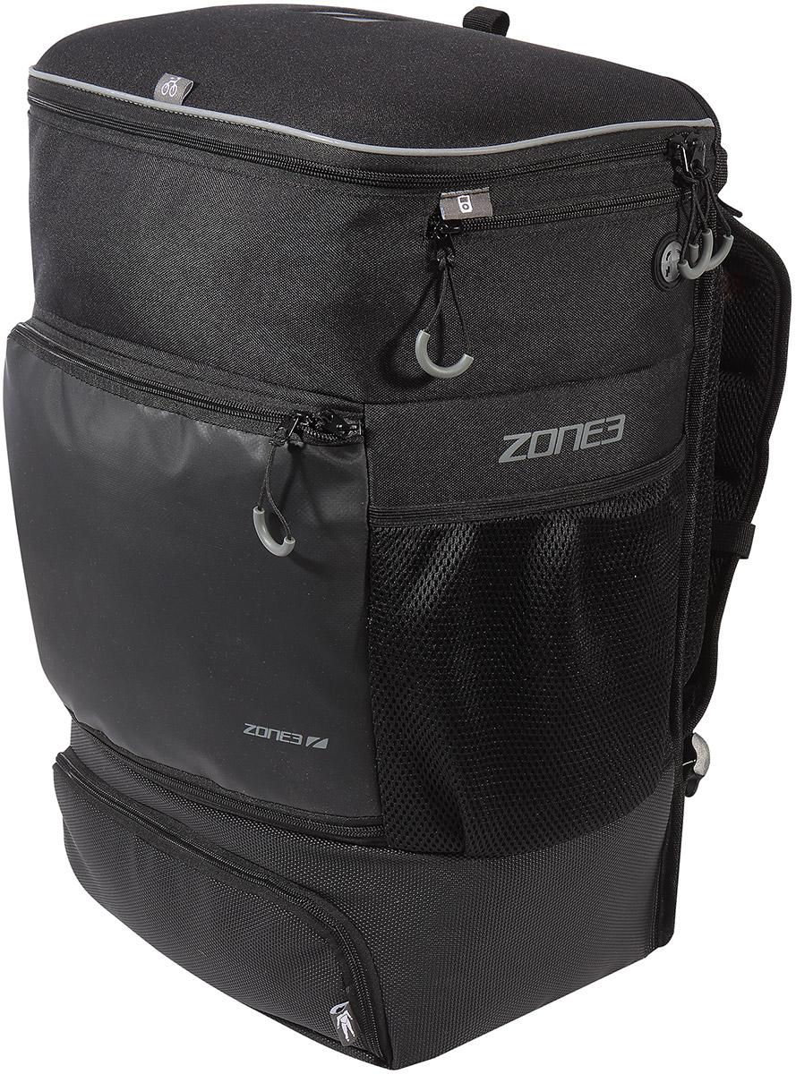 Zone3 Transition Bag With Helmet Compartment - Black/grey