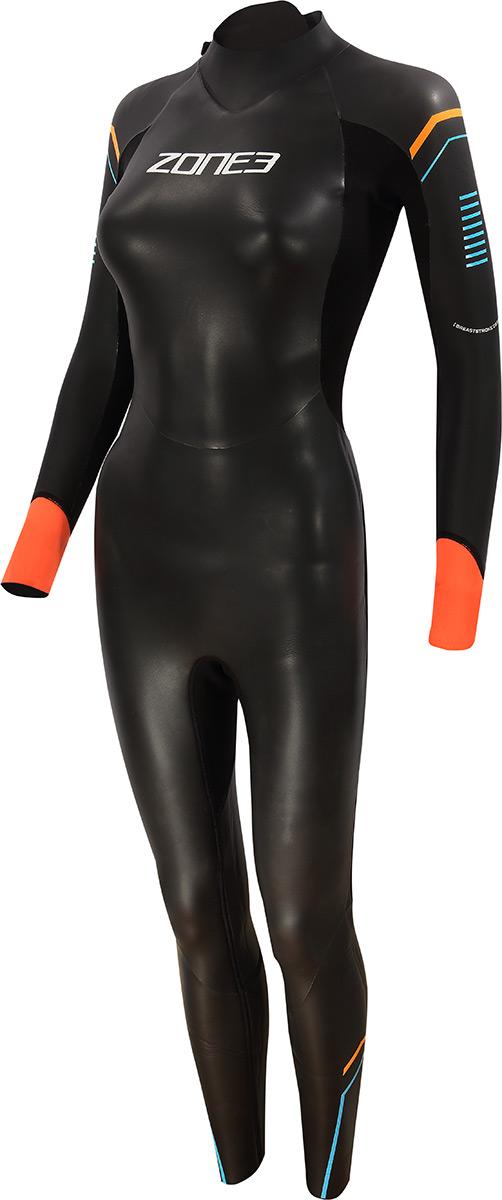 Zone3 Womens Aspect Breaststroke Wetsuit - Black/orange