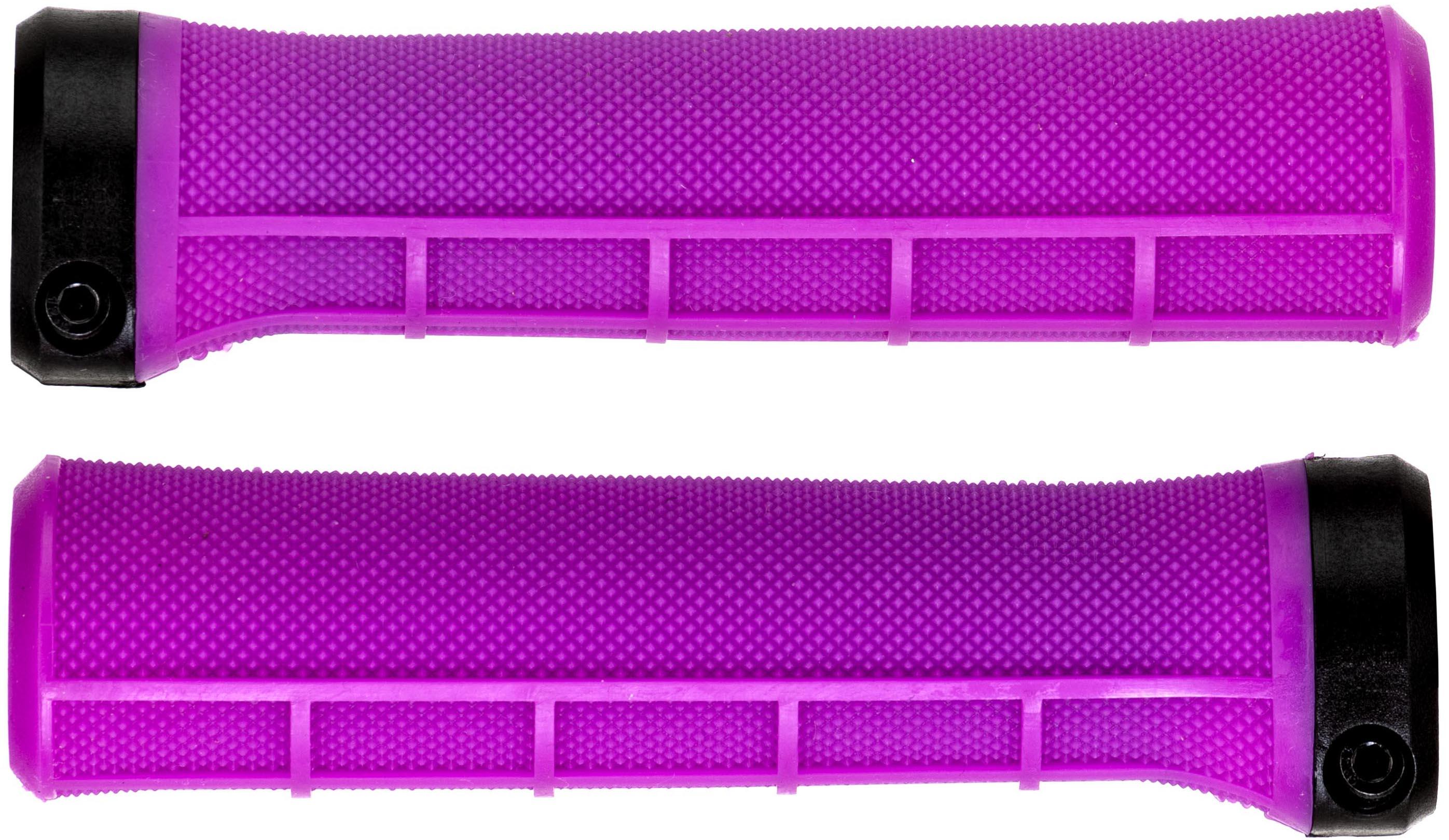 Brand-x Half Waffle Lock On Handlebar Grips - Purple