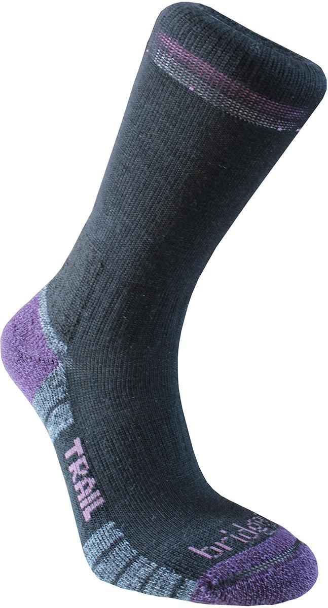 Bridgedale Womens Hike Light Merino Boot Socks - Black/purple