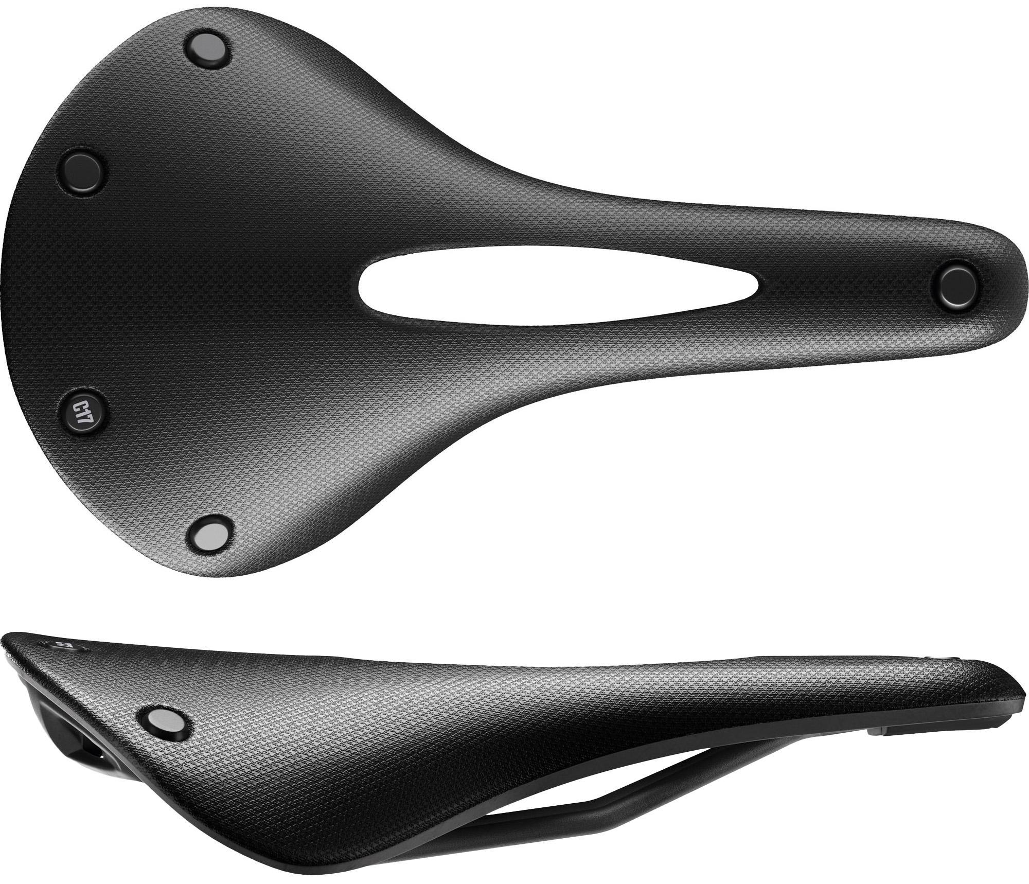 Brooks England Cambium C17 All Weather Carved Bike Saddle With Steel Rails - Black