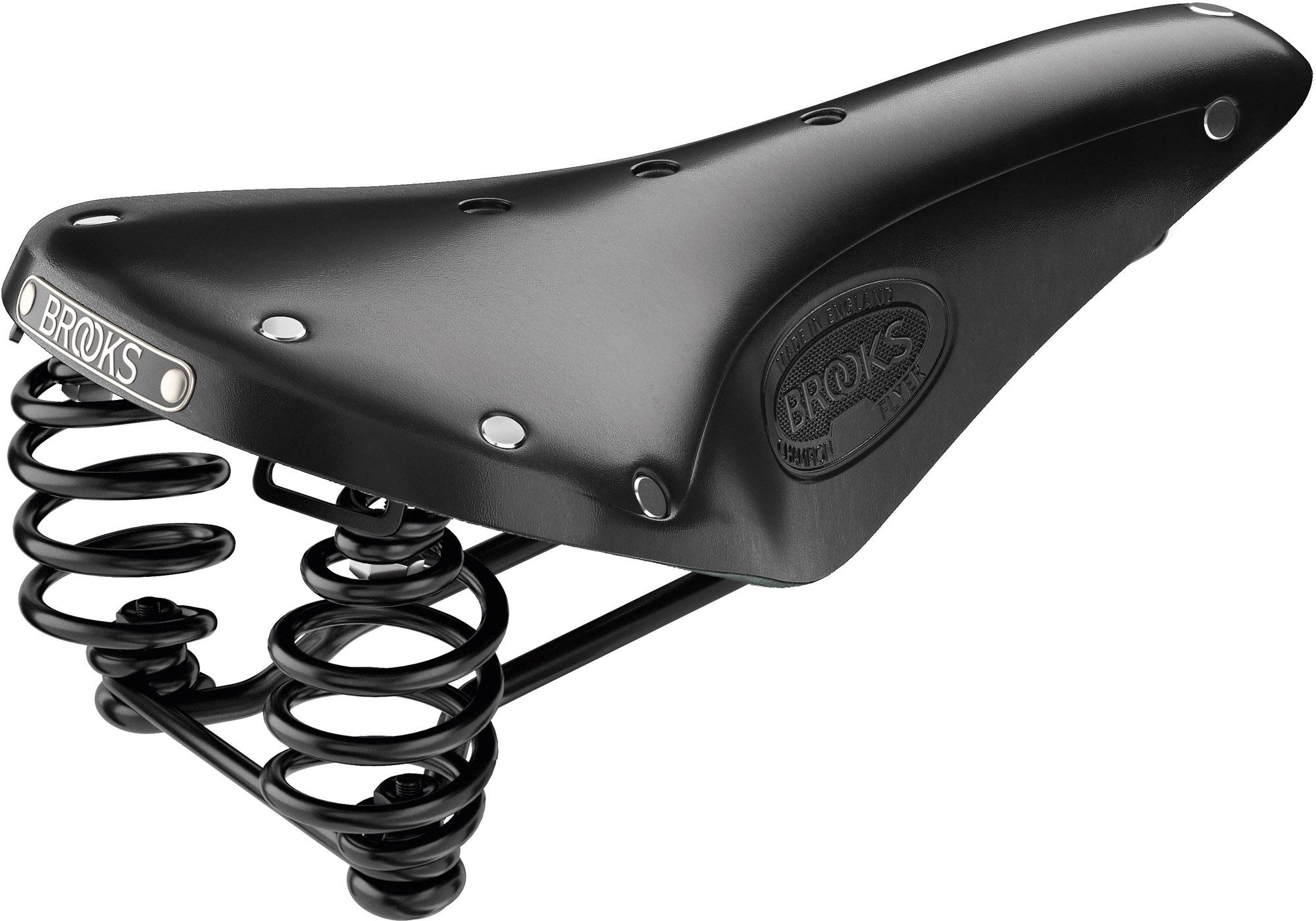 Brooks England Flyer Bike Saddle With Steel Rails - Black