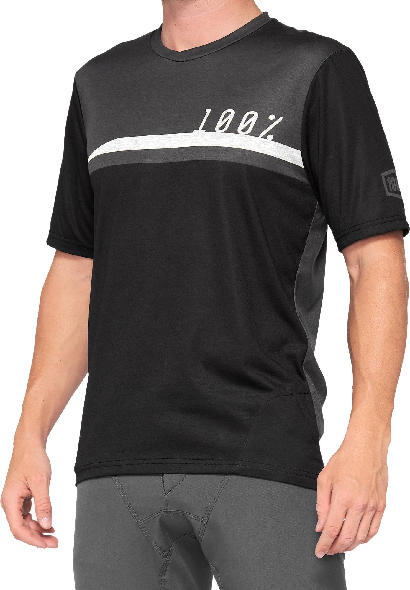 100% Airmatic Jersey - Black/charcoal