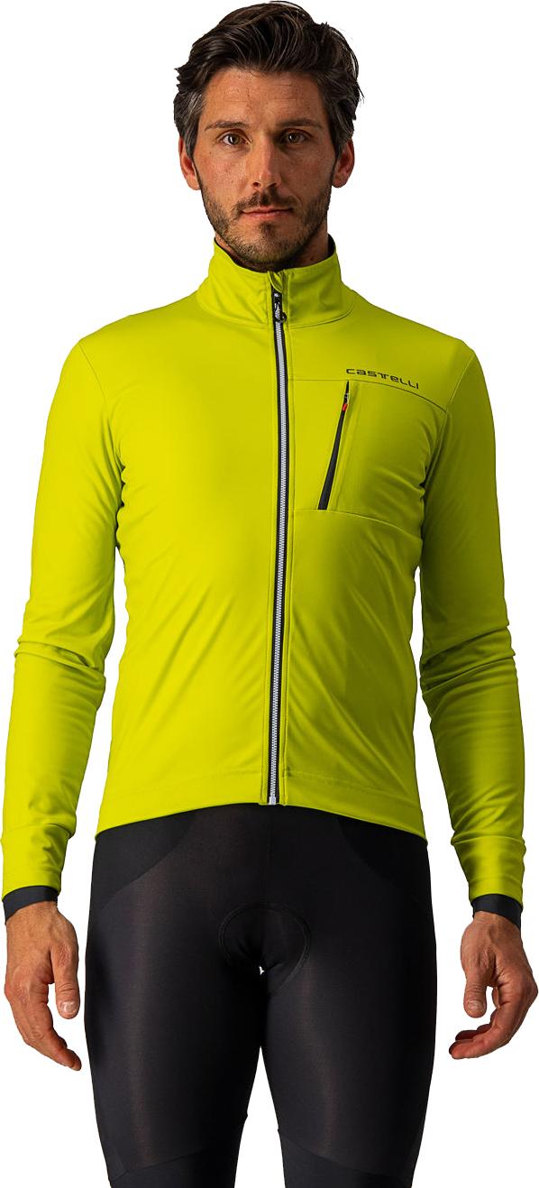 Castelli Go Cycling Jacket - Chartreuse/dark Grey