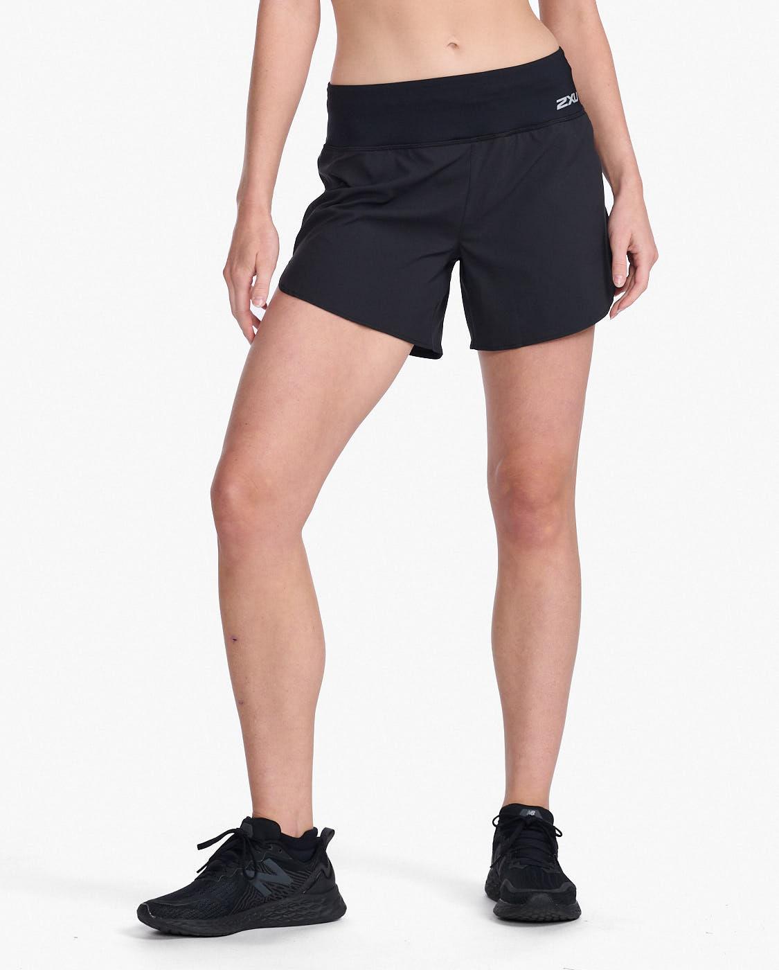 2xu Womens Aero 5 Shorts - Black/silver Reflective