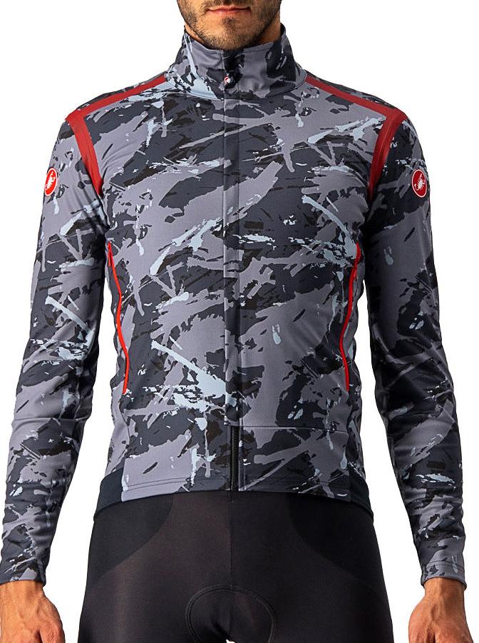 Castelli Perfetto Ros Long Sleeve Jersey - Grey/blue/pro Red