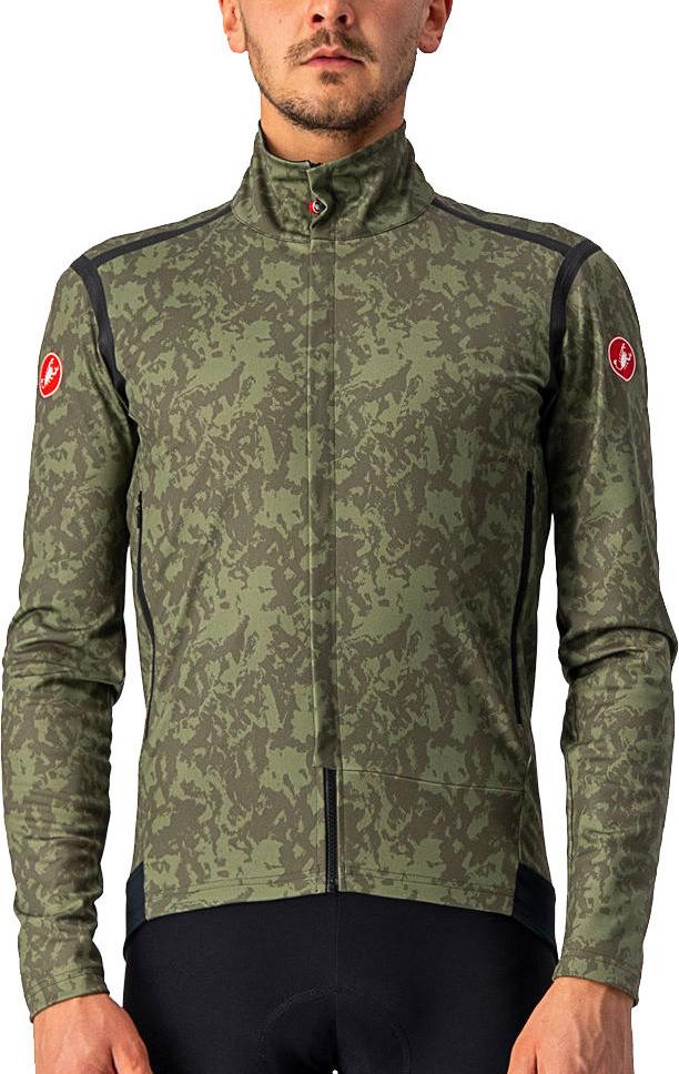 Castelli Perfetto Ros Long Sleeve Jersey - Military Green/light Green