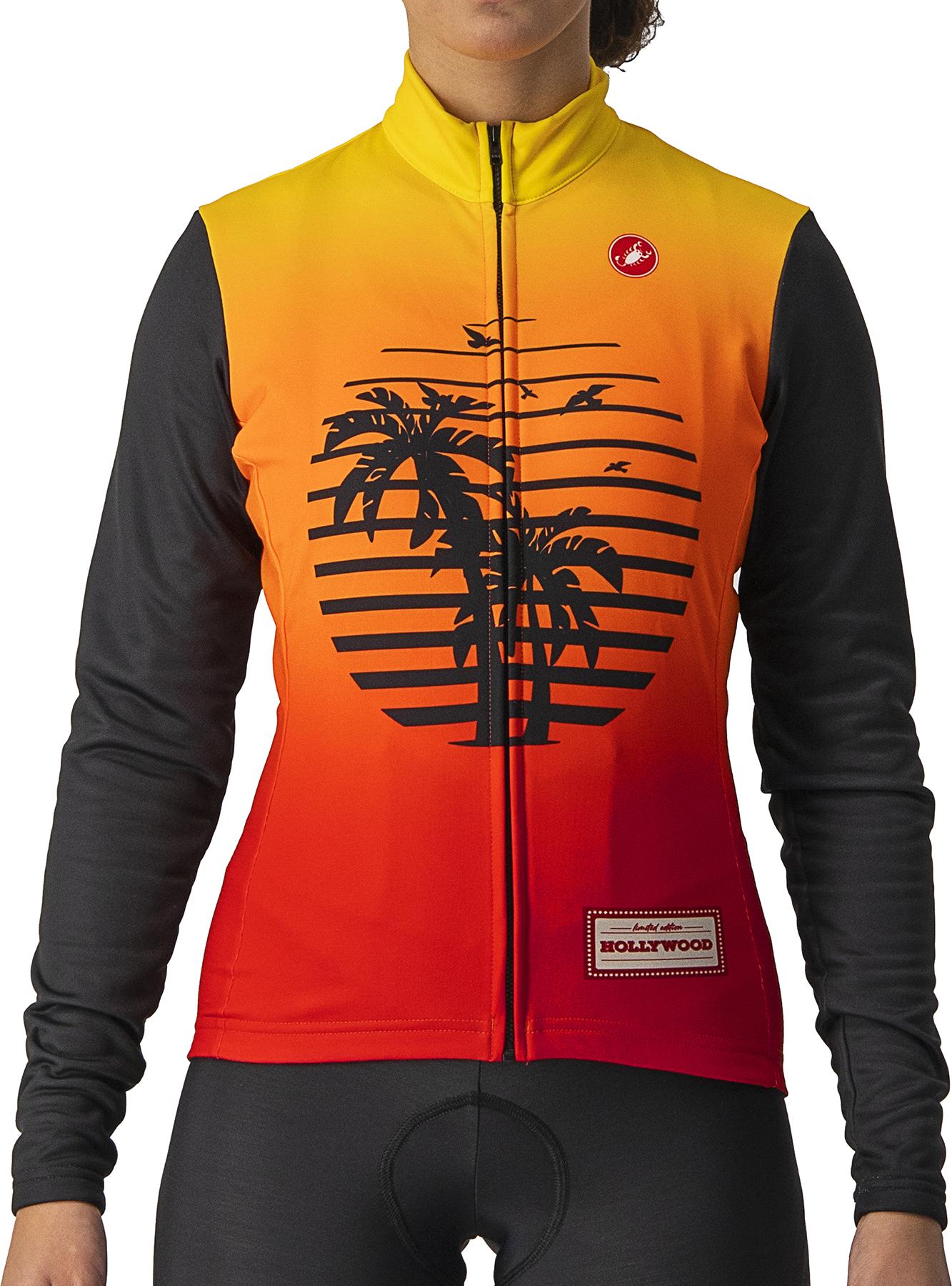 Castelli Womens Hollywood Long Sleeve Cycling Jersey - Hollywood Sunset