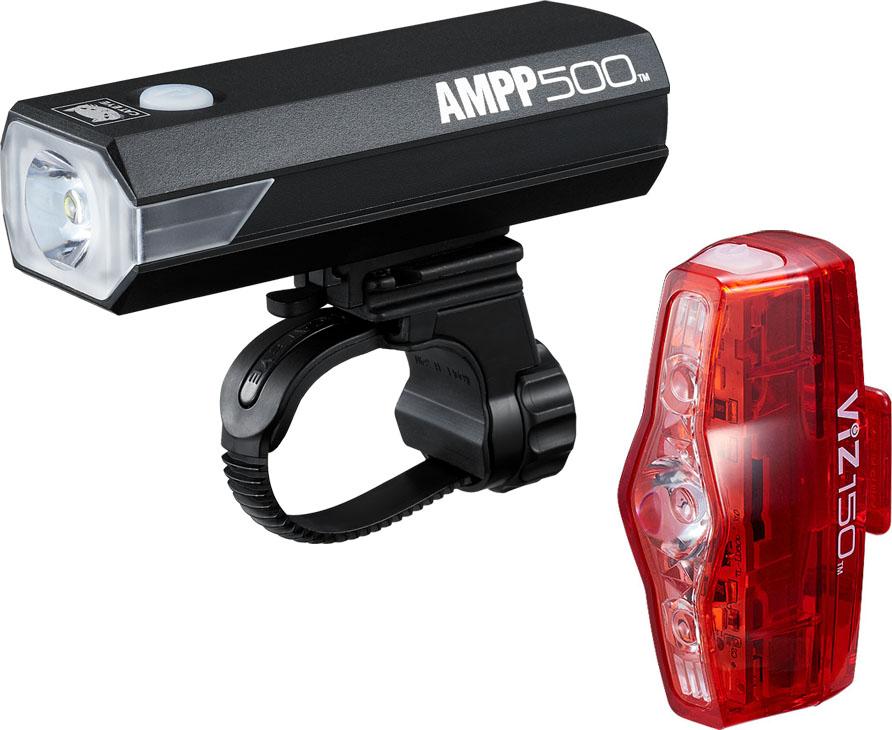 Cateye Ampp 500 And Viz 150 Light Set - Black/red