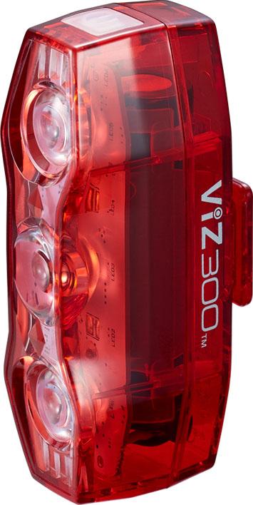 Cateye Viz 300 Rear Light - Black/red