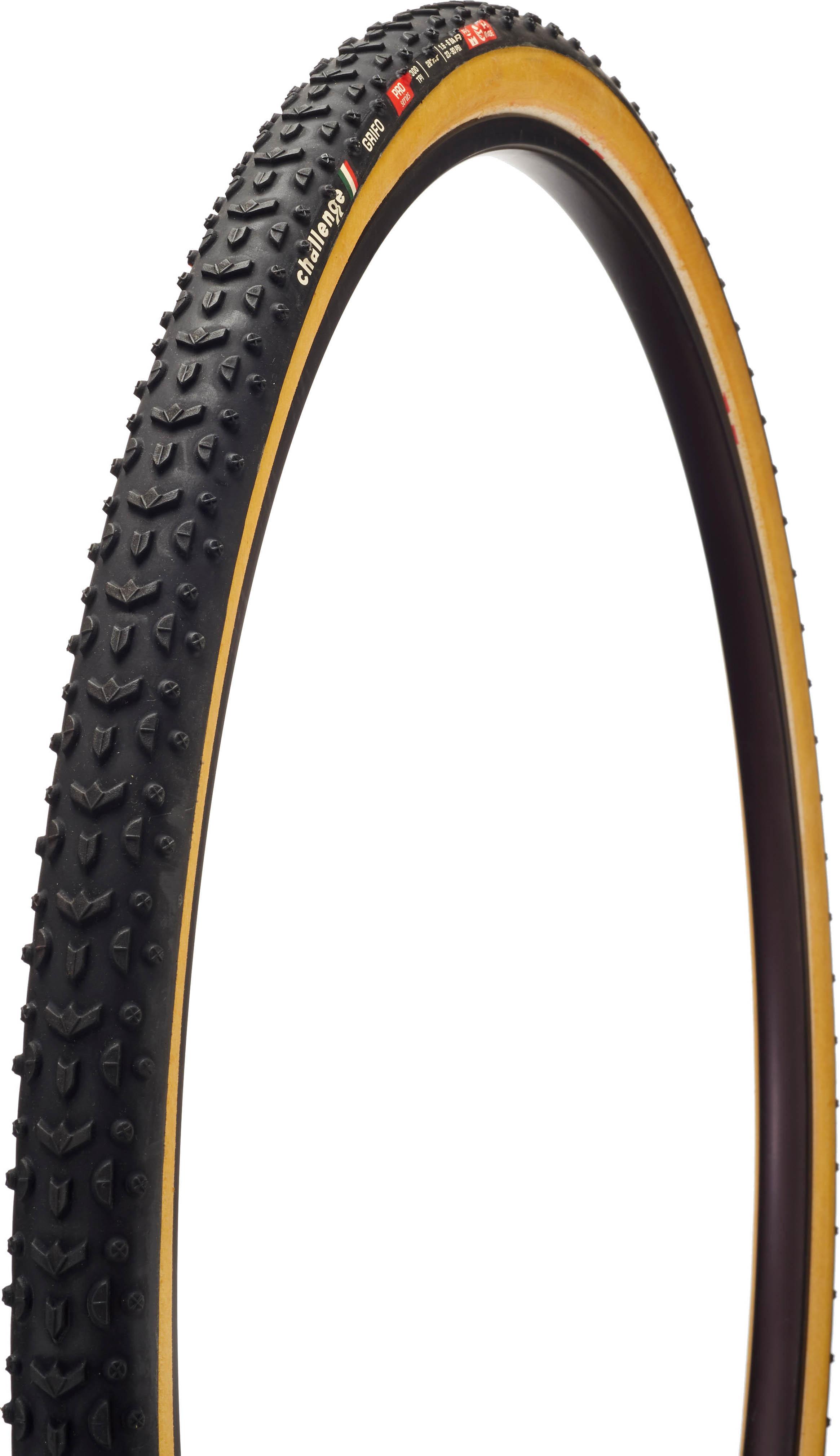 Challenge Grifo 33 Open Tubular Cyclocross Tyre - Black/tan Wall