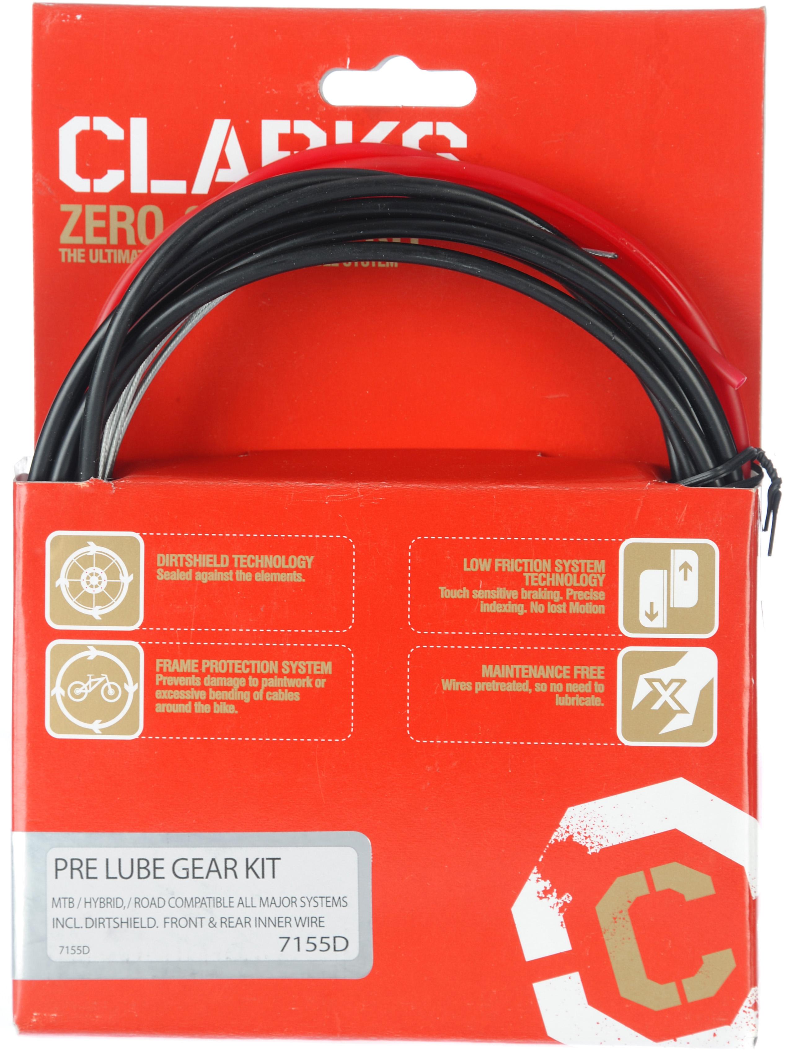 Clarks Elite Pre-lube Universal Gear Cable Kit - Black
