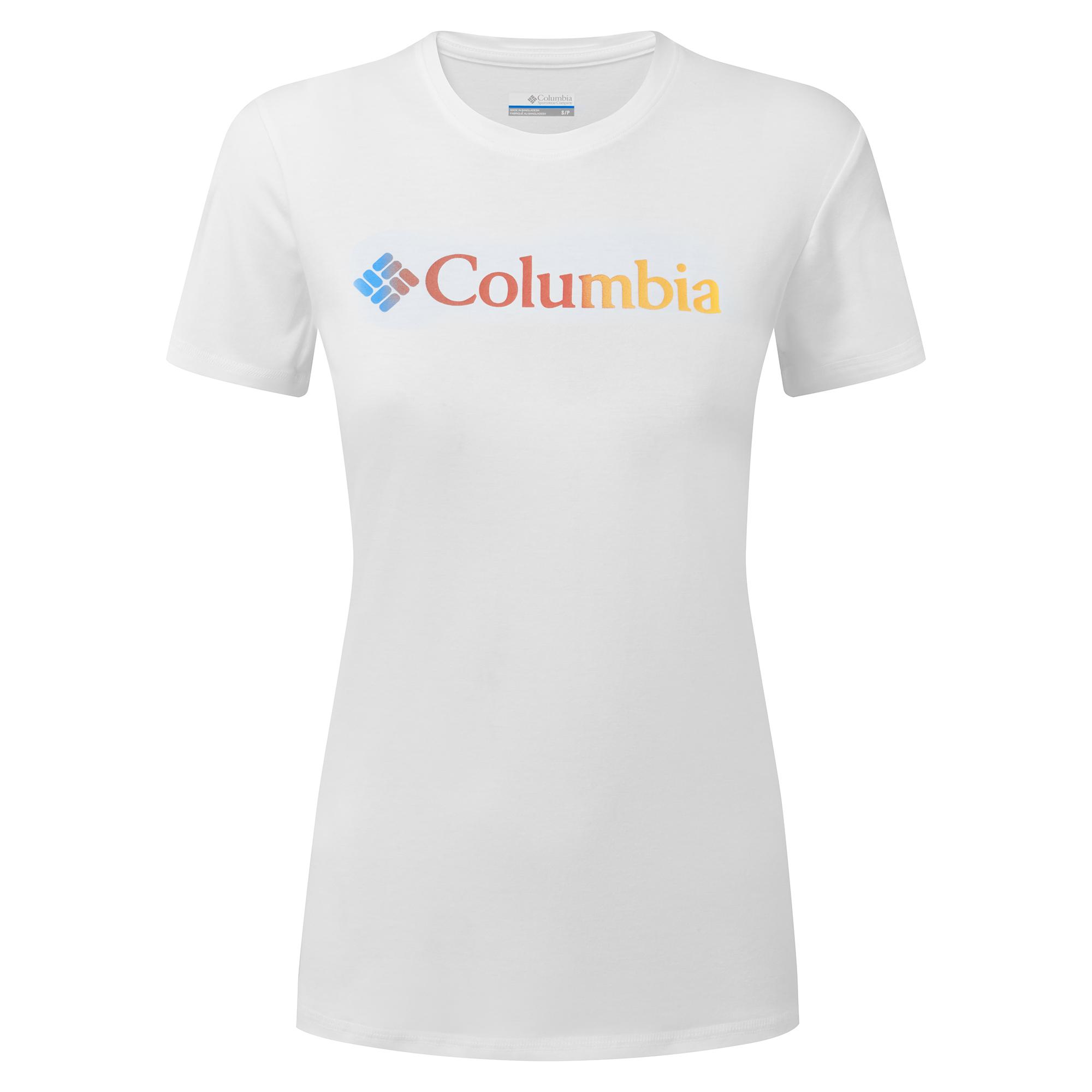 Columbia Womens Sun Trek Graphic Tee - White Csc Branded Gradient