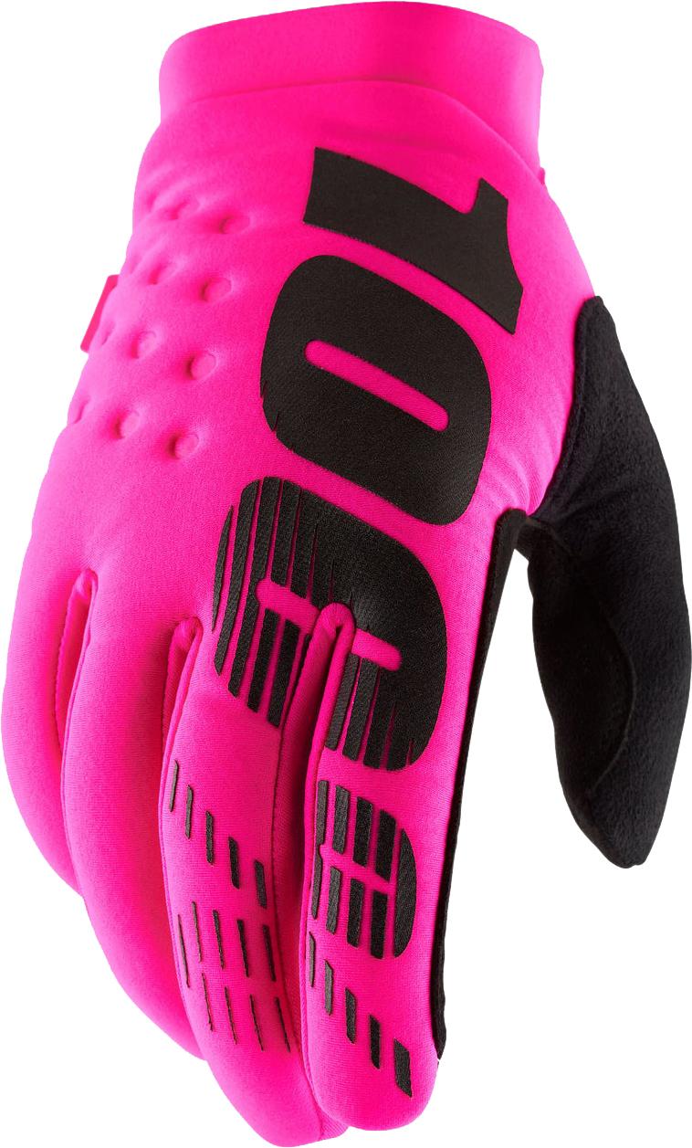 100% Brisker Gloves - Neon Pink