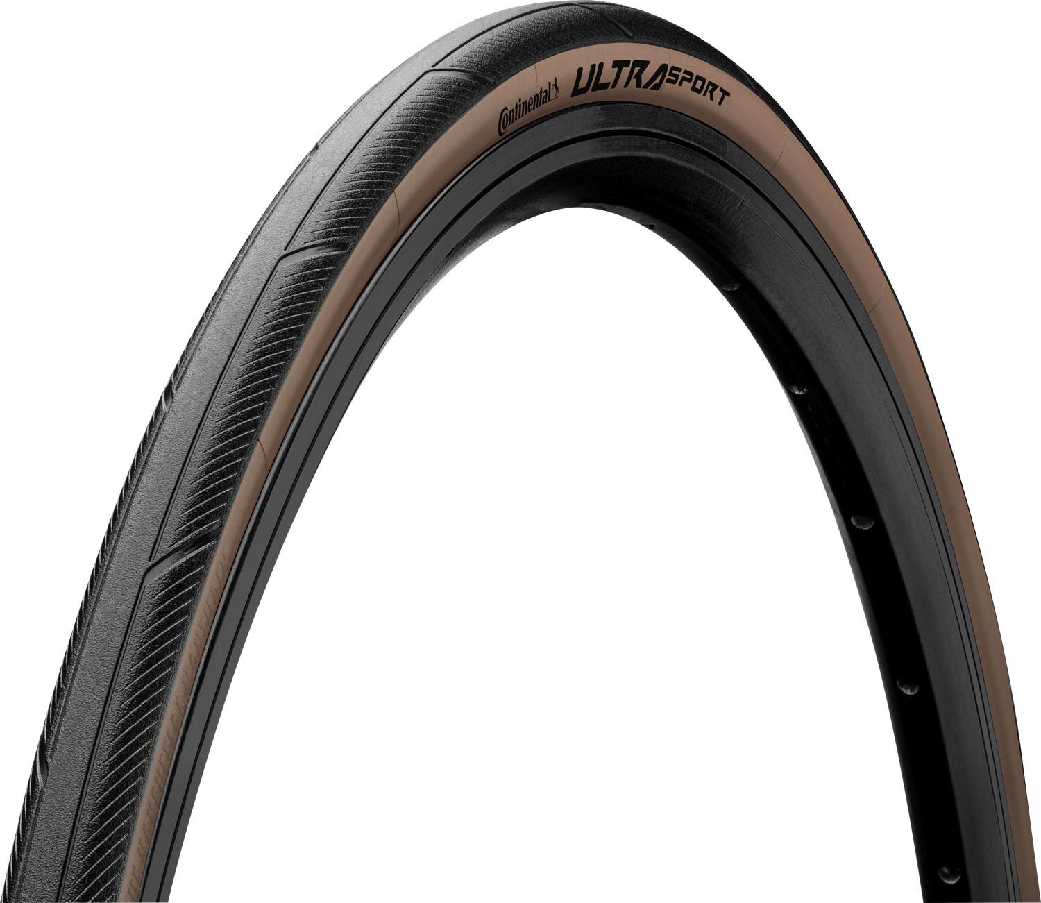 Continental Ultra Sport Iii Folding Road Tyre - Black/tan Wall