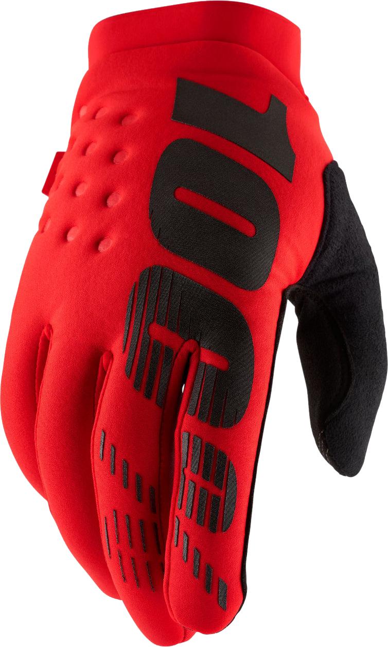 100% Brisker Gloves - Red
