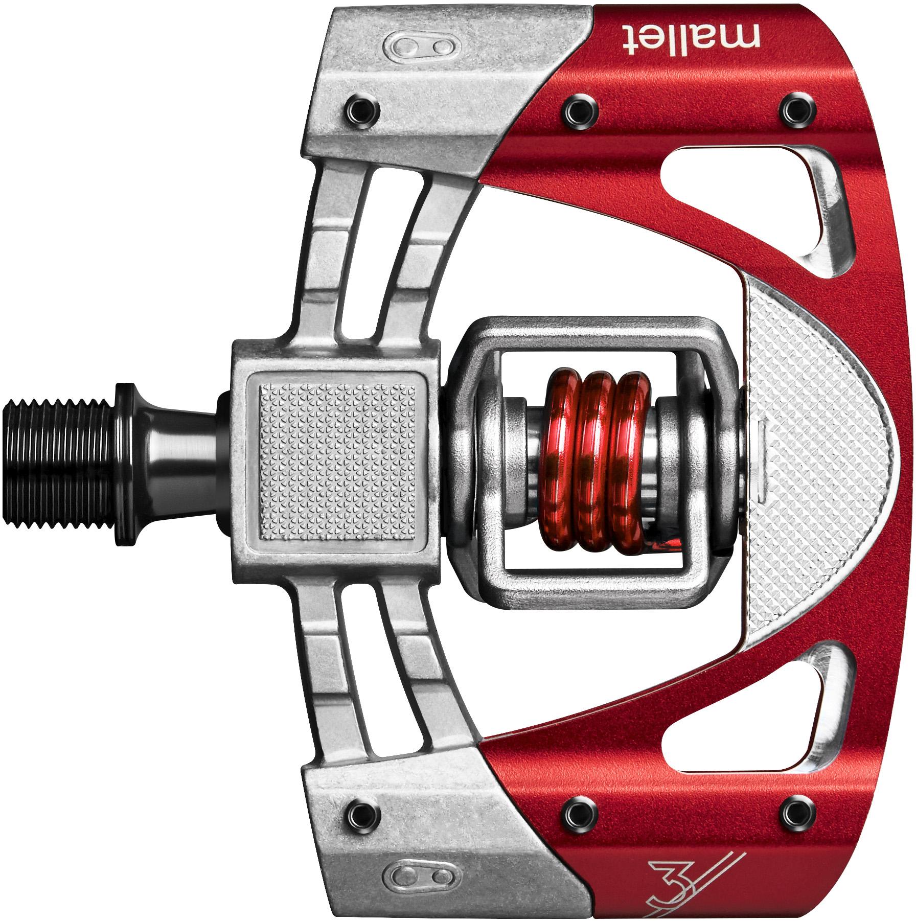 Crankbrothers Mallet 3 Pedals - Silver/red