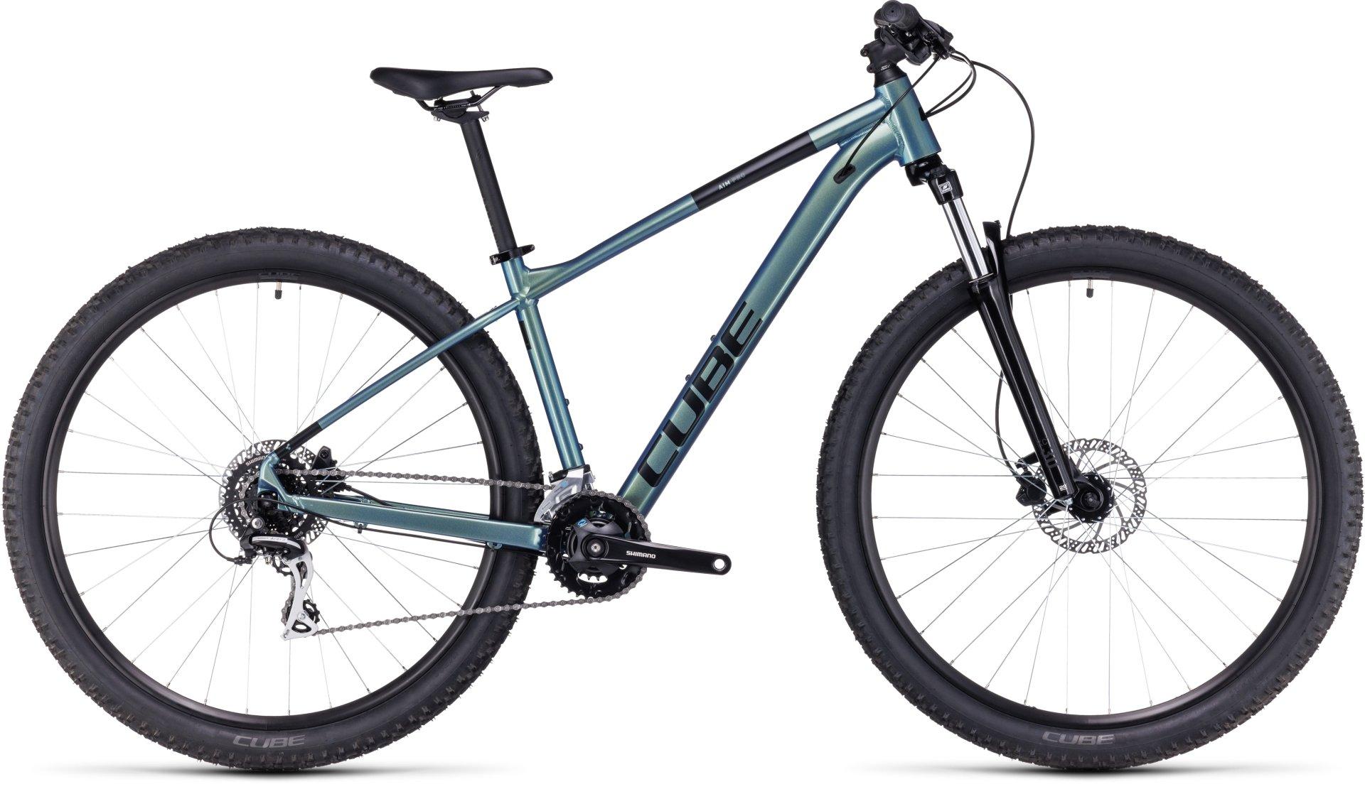 Cube Aim Pro Hardtail Mountain Bike (2023) - Shift Verde/black