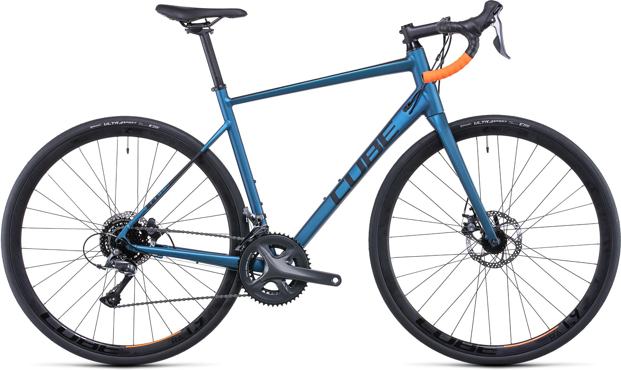 Cube Attain Road Bike (2022) - Atlantic Blue/orange