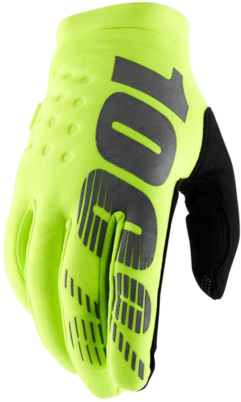 100% Brisker Youth Gloves - Fluorescent/yellow