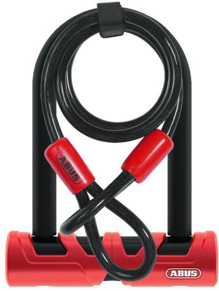 Abus Ultimate 420 D-lock With Cable - Black/red