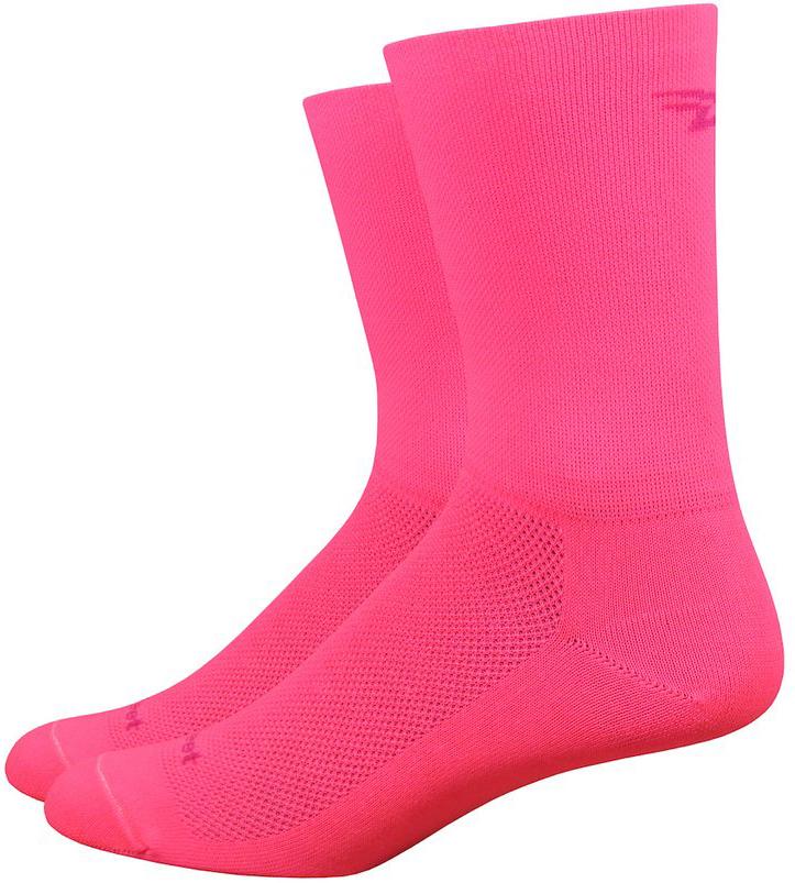 Defeet Aireator D-logo Double Cuff Socks - Flamingo Pink