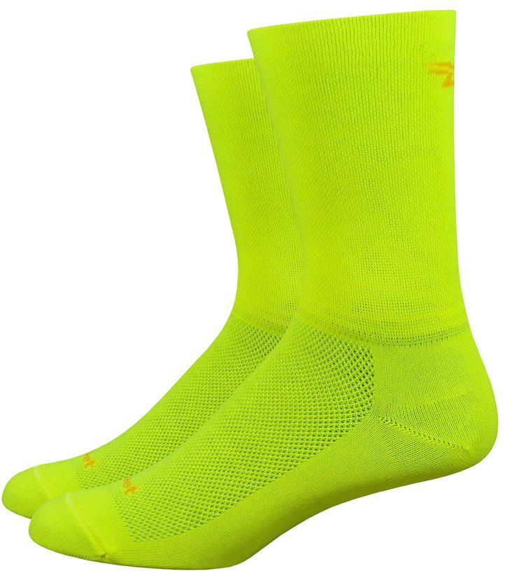 Defeet Aireator D-logo Double Cuff Socks - Hi-viz Yellow