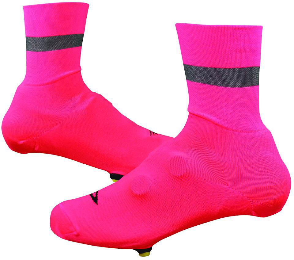 Defeet Slipstream Reflective Stripe 4 Overshoes - Flamingo Pink
