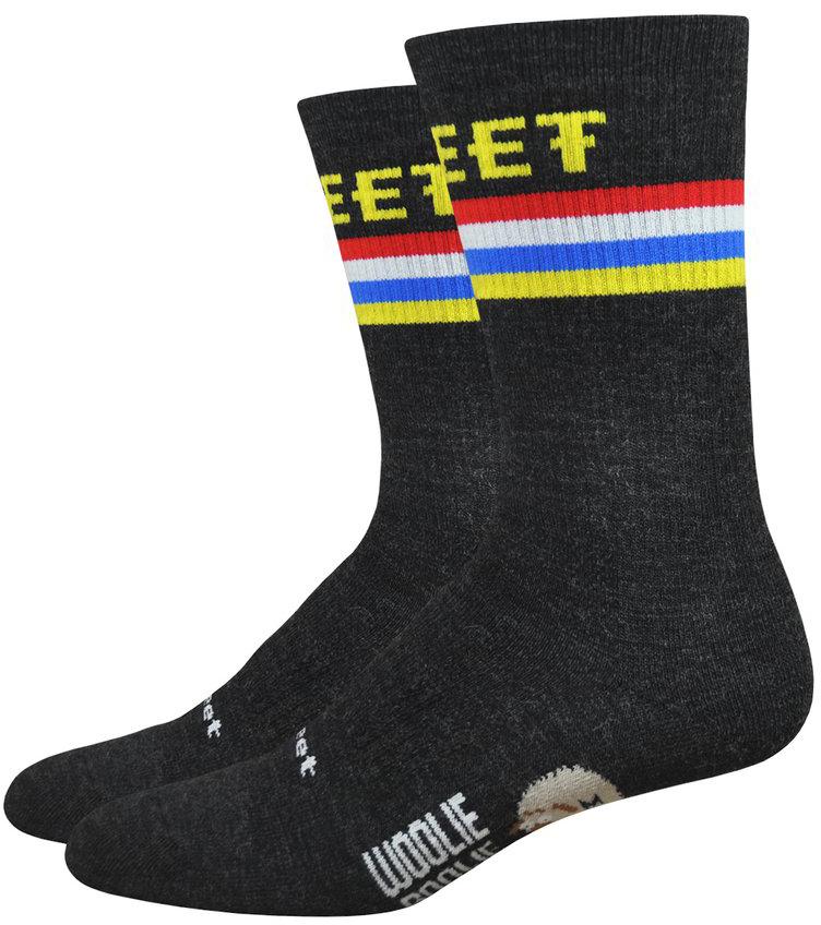 Defeet Woolie Boolie 2 6 Podium Cuff Socks - Charcoal