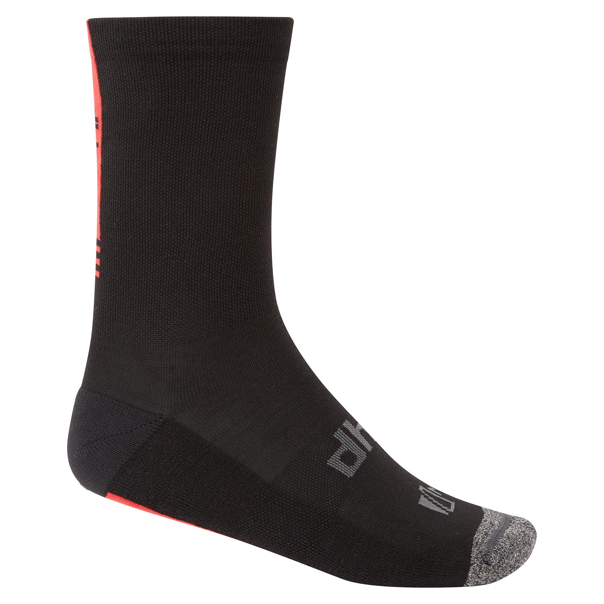 Dhb Aeron Winter Weight Merino Sock 2.0 - Black/red