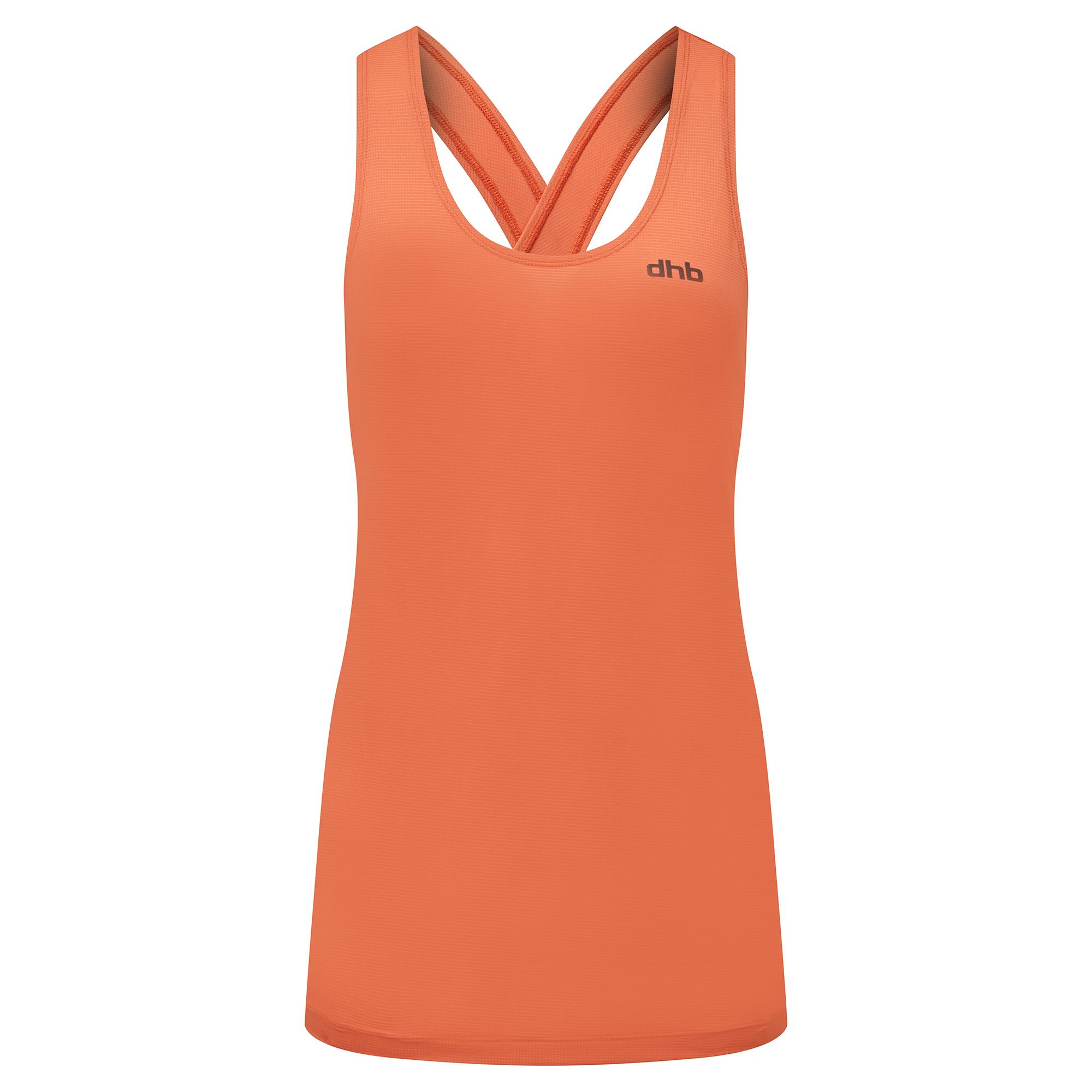 Dhb Aeron Womens Run Crossback Vest - Apricot Brandy