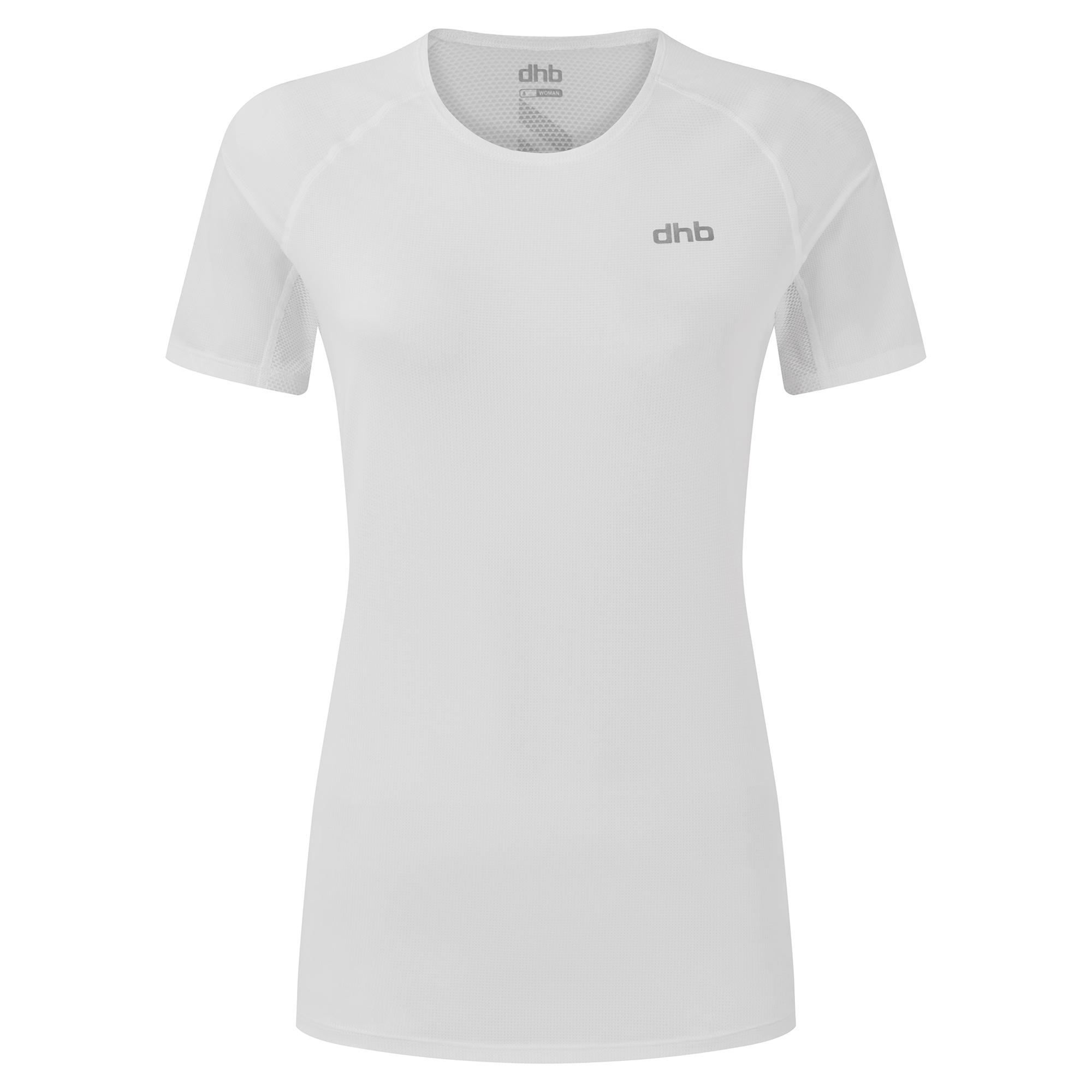 Dhb Aeron Womens Short Sleeve Run Top - White