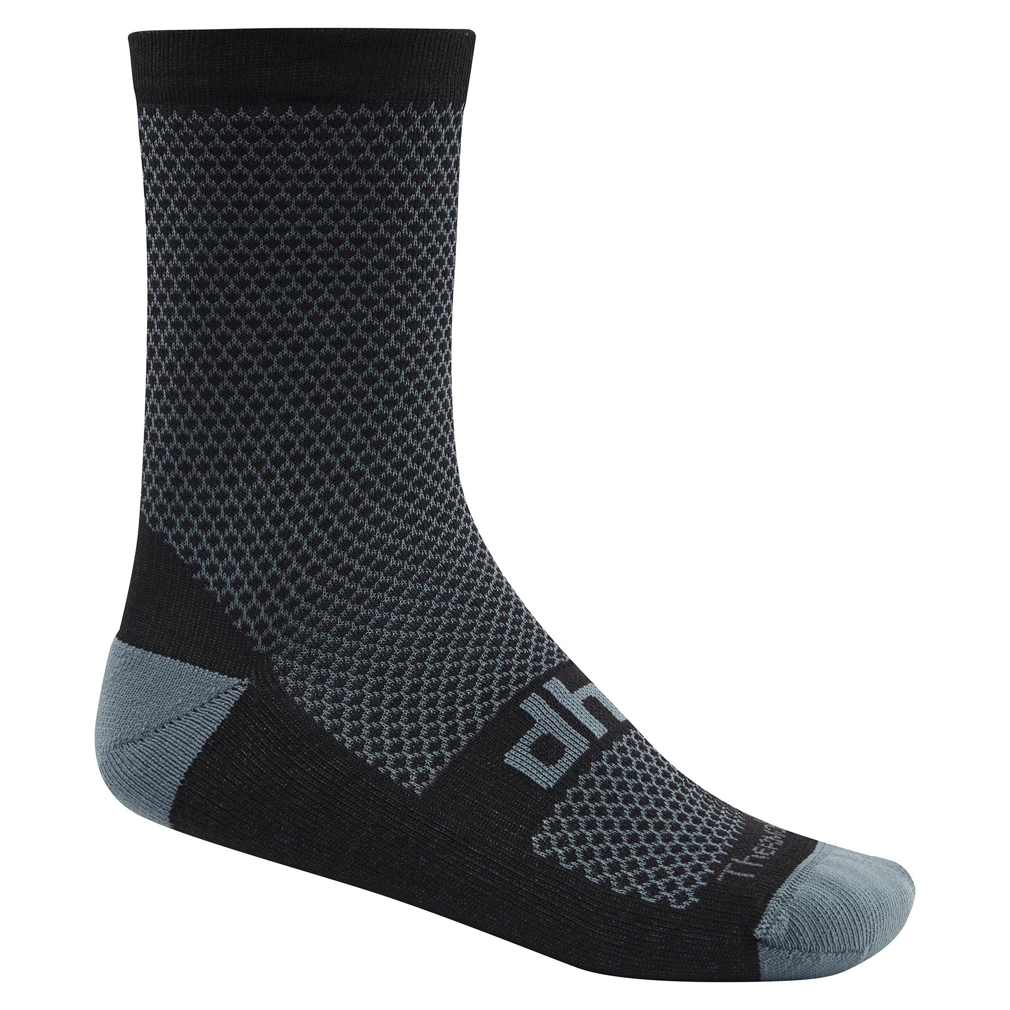 Dhb Blok Classic Thermal Sock 16cm - Black/grey