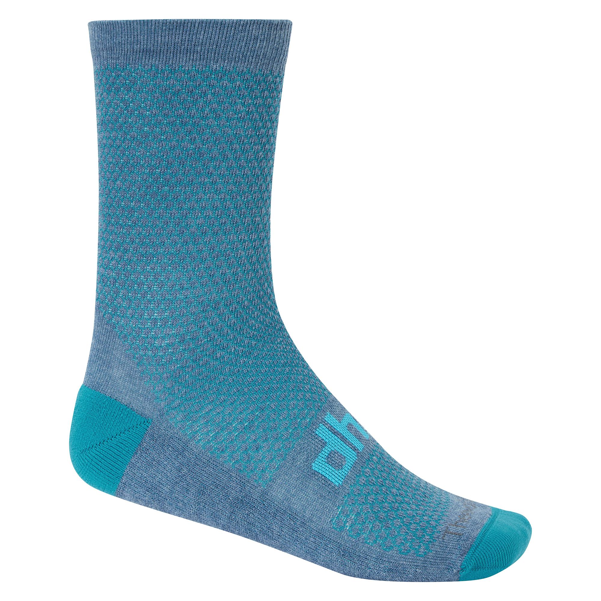 Dhb Blok Classic Thermal Sock 16cm - Blue/teal