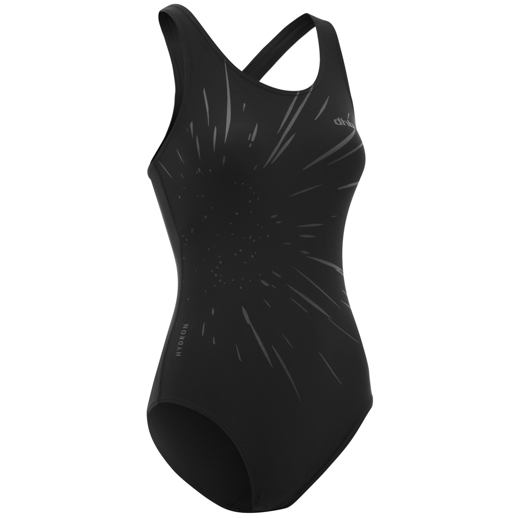 Dhb Hydron Womens Swimsuit - Black/grey