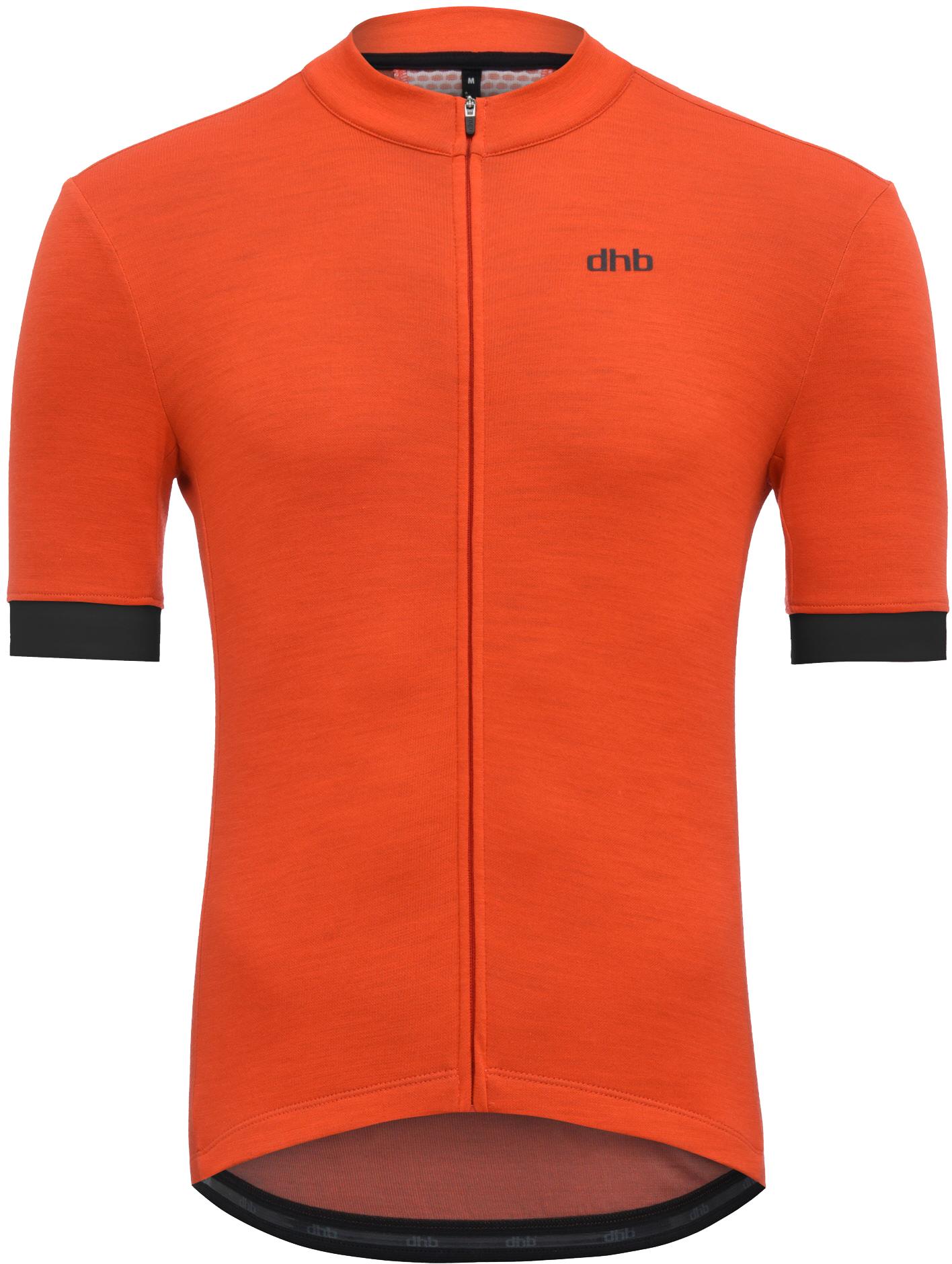 Dhb Merino Short Sleeve Jersey - Dark Orange
