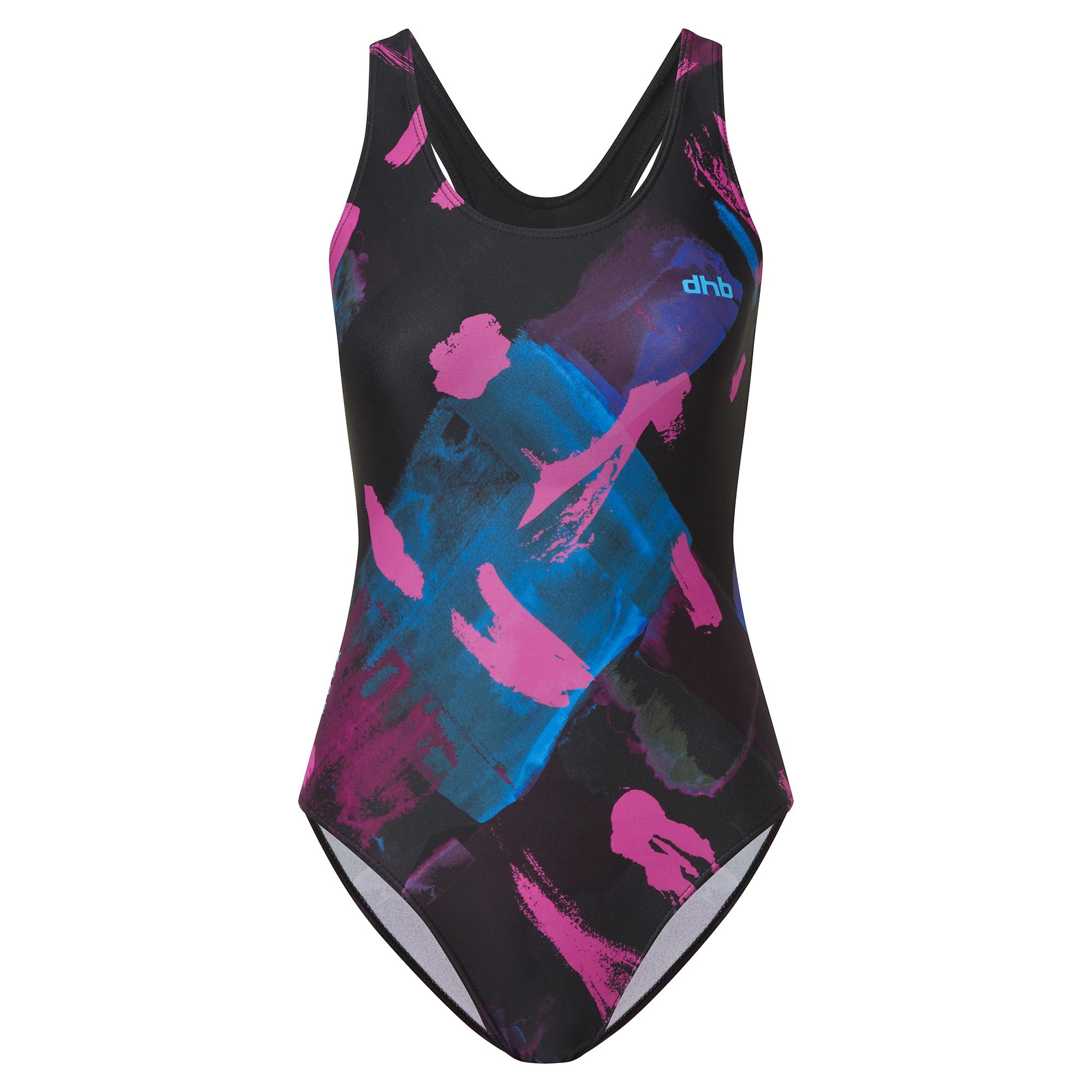 Dhb Moda Womens Muscleback Swimsuit - Shodou - Black/purple