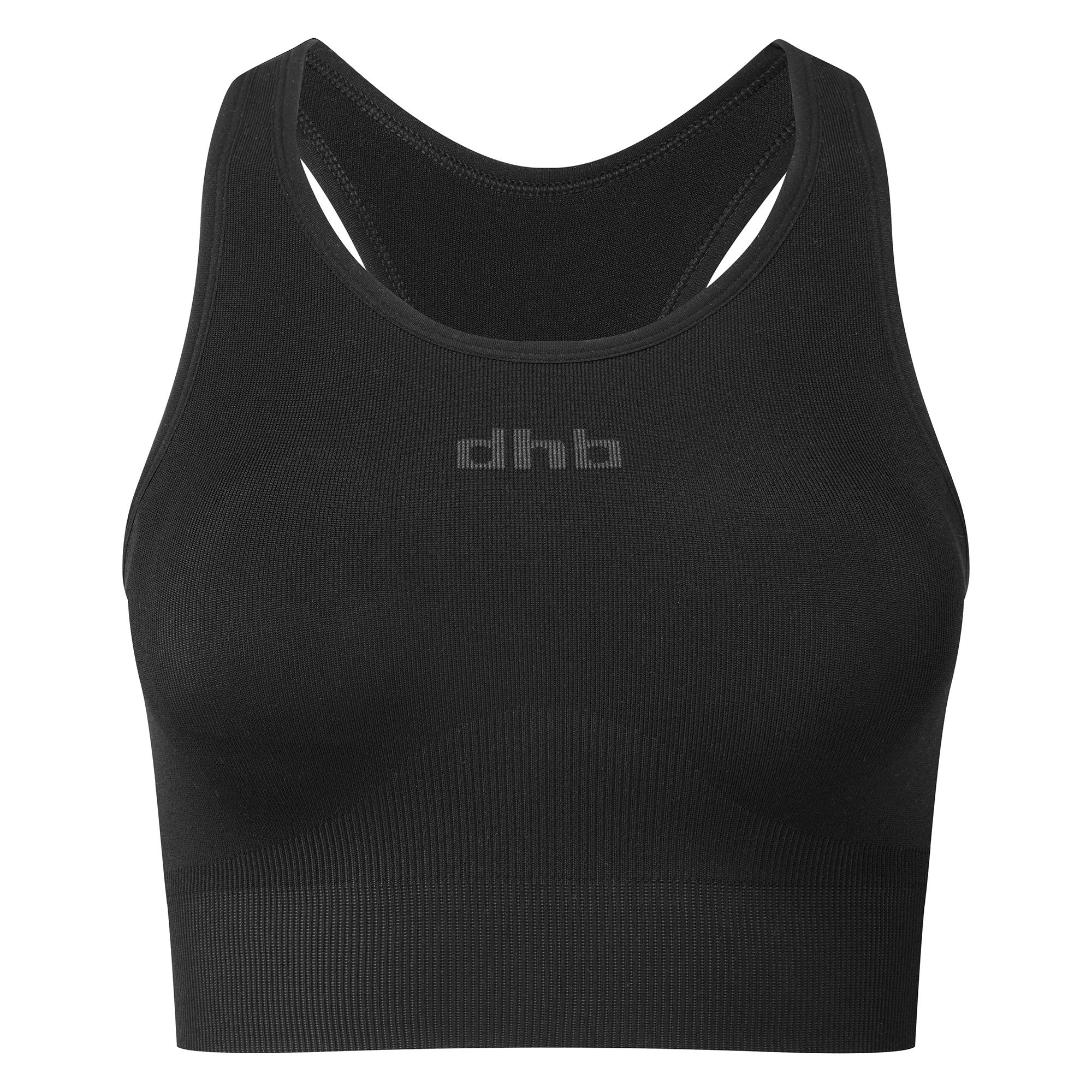 Dhb Womens Seamless Sports Bra - Solid Black