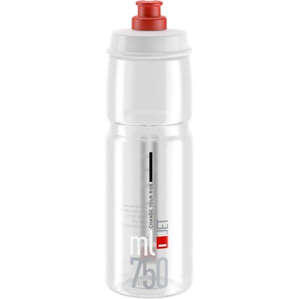 Elite Jet Biodegradable Water Bottle 750ml - Clear/red Logo
