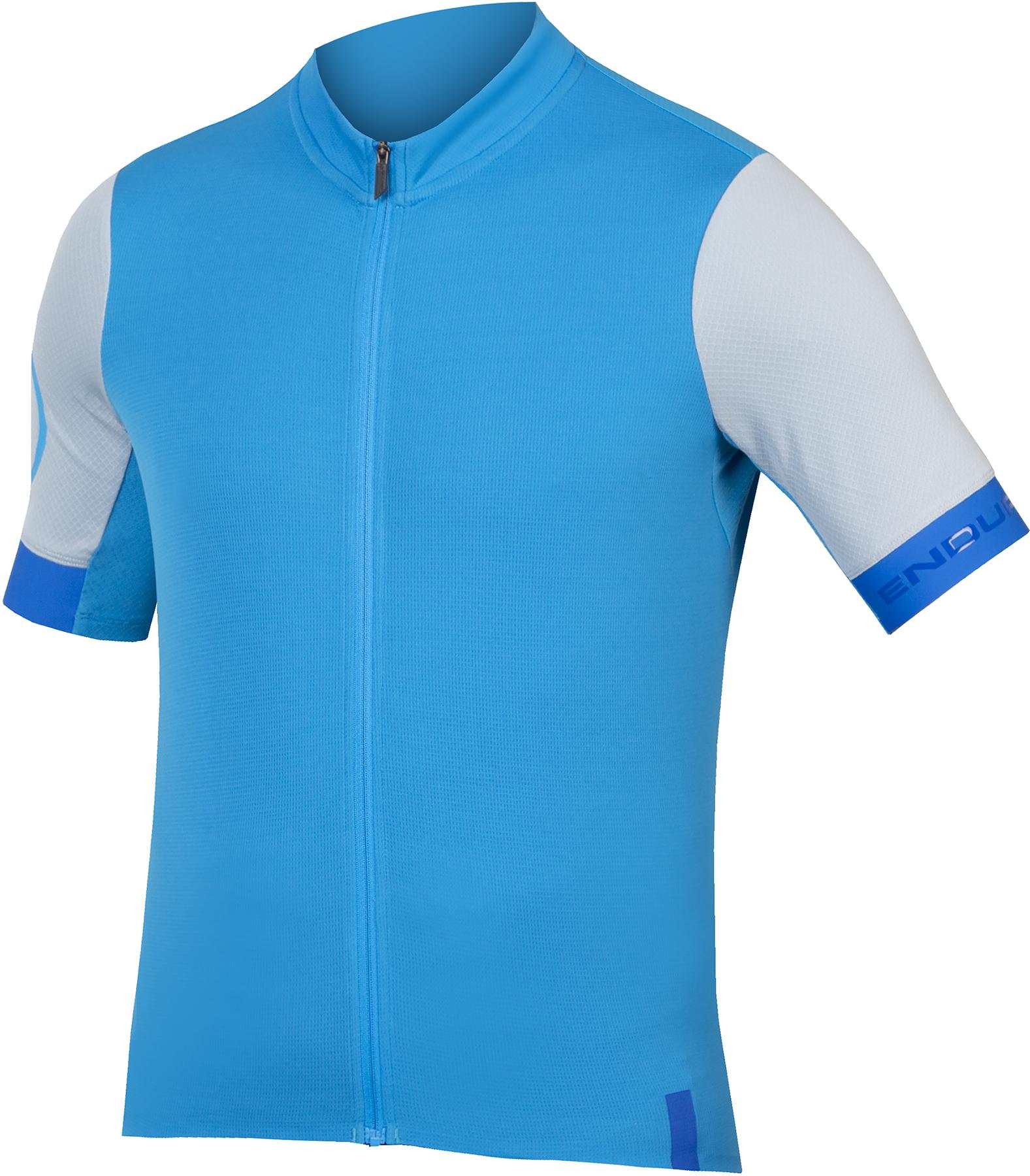 Endura Fs260 Short Sleeve Cycling Jersey - Hi-viz Blue