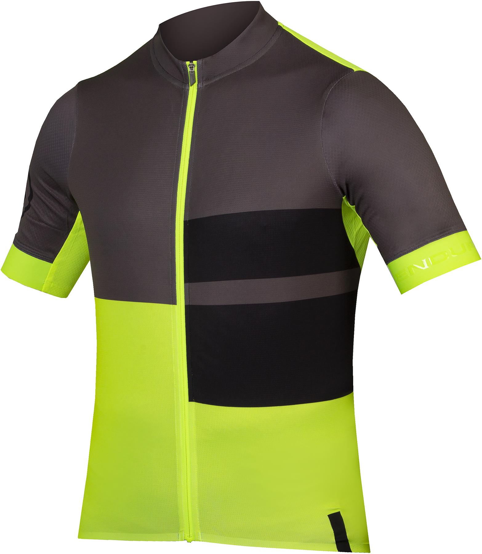 Endura Fs260 Short Sleeve Print Cycling Jersey - Hi-viz Yellow