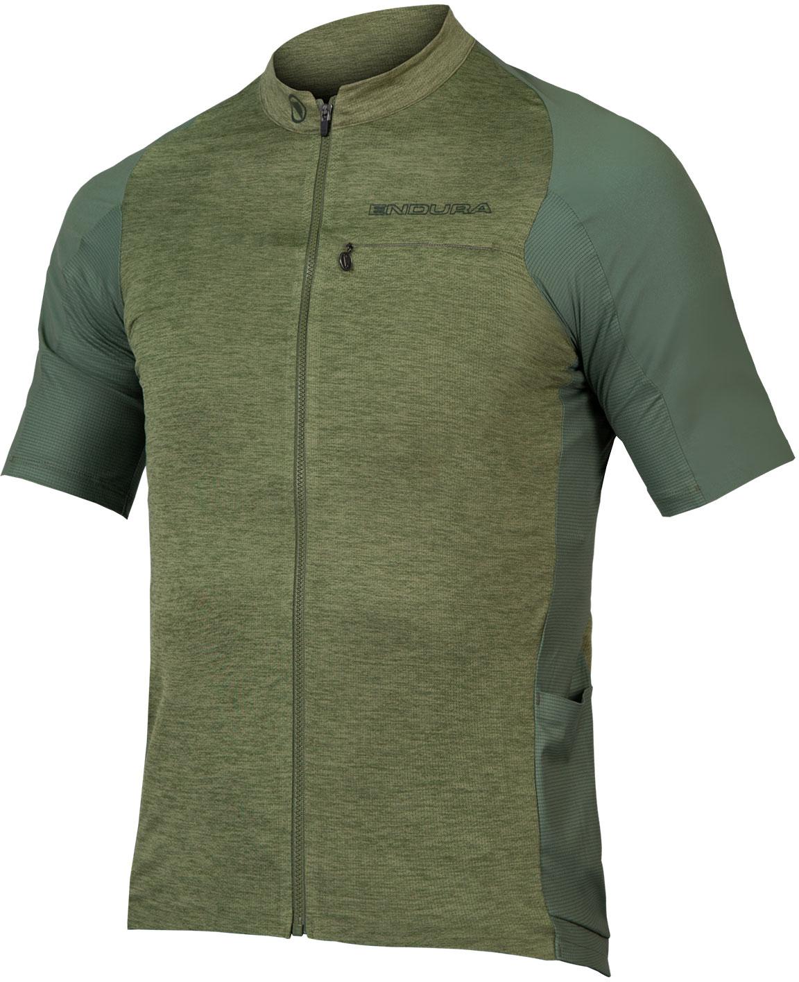 Endura Gv500 Reiver Short Sleeve Cycling Jersey - Olive Green