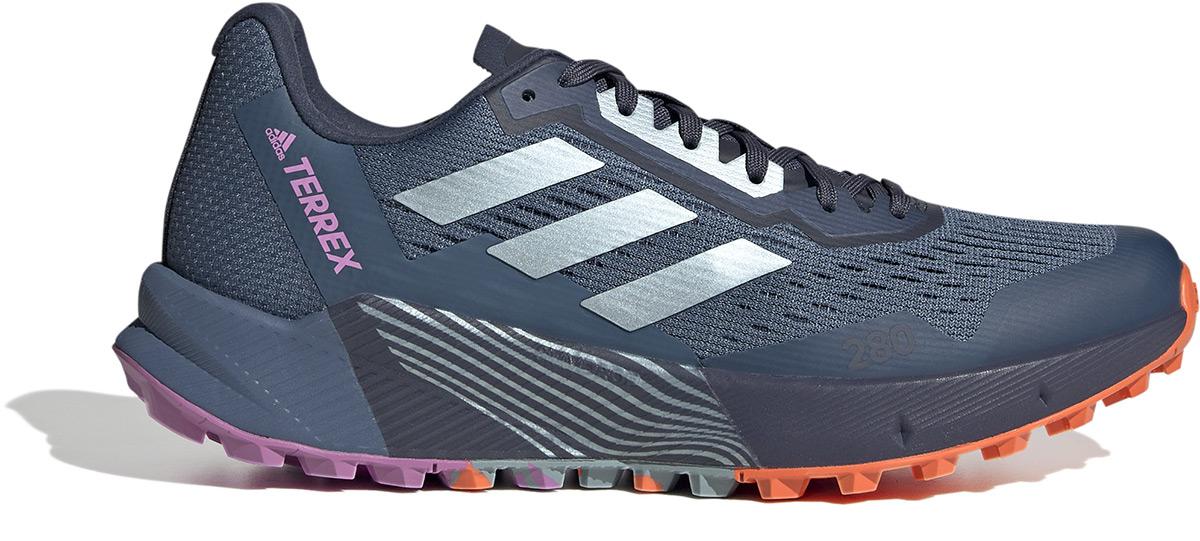 Adidas Terrex Womens  Agravic Flow 2 Trail Running Shoes - Wonder Steel/magic Grey Met/pulse Lilac