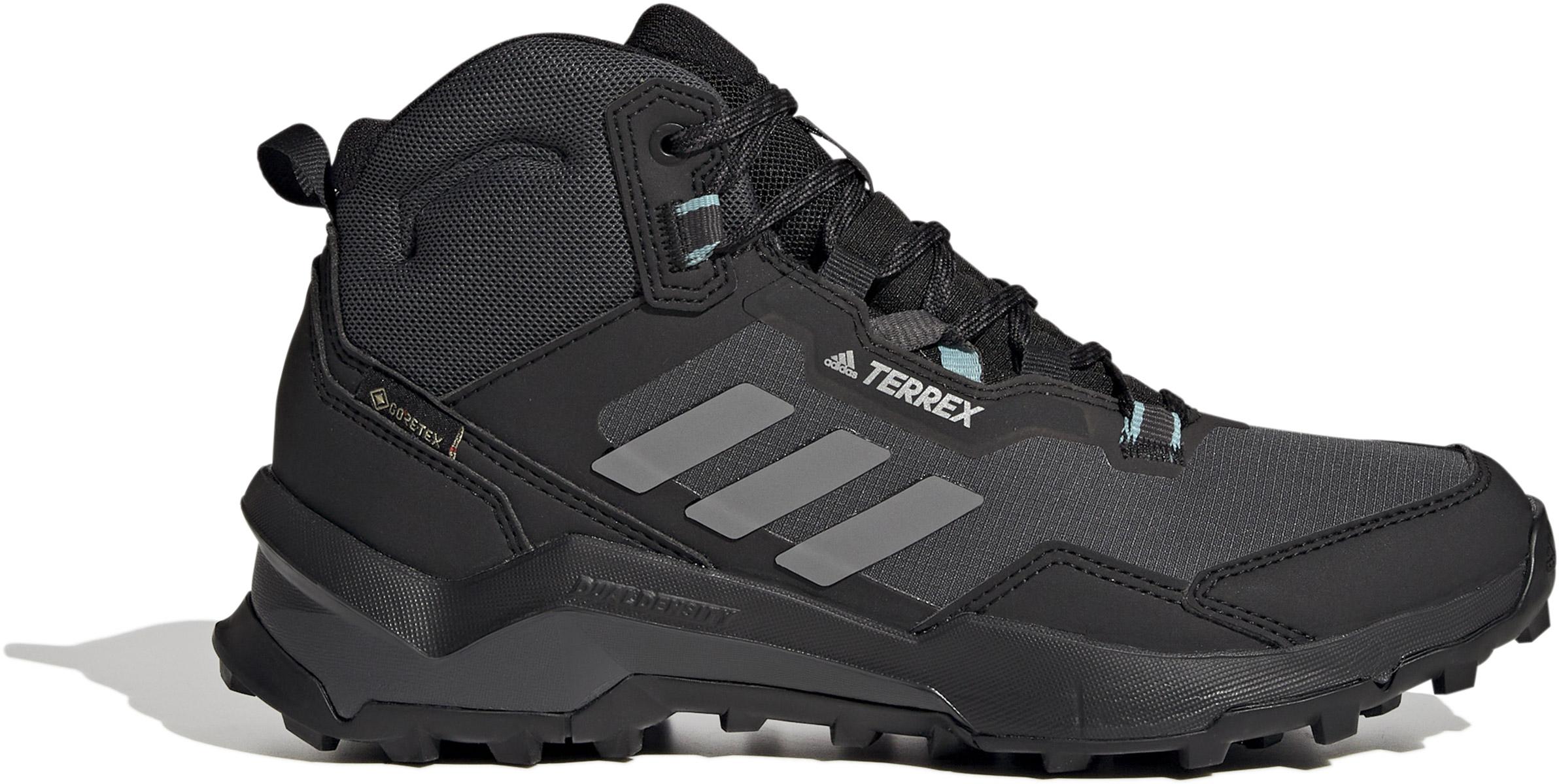 Adidas Terrex Womens Ax4 Mid Gore-tex Hiking Shoes - Core Black/grey Three/mint Ton