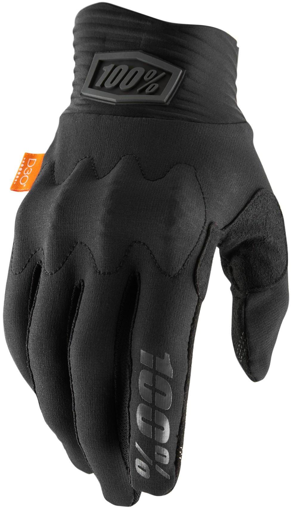 100% Cognito D30 Gloves - Black/charcoal