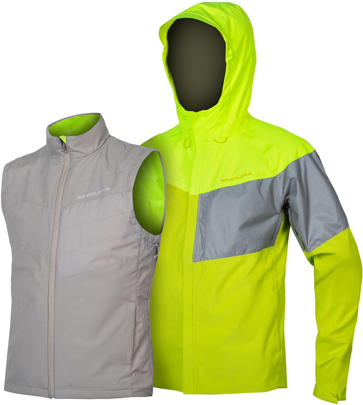Endura Urban Luminite 3 In 1 Waterproof Jacket Ii - Hi-viz Yellow