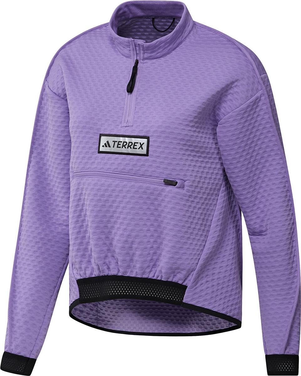 Adidas Terrex Womens Hike Half Zip Fleece - Violet Fusion